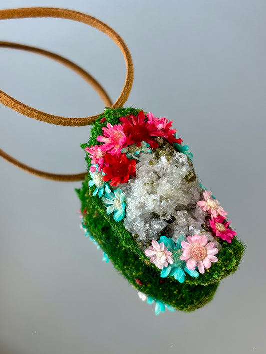 Fairy Pact Crystal Pendant - Petal Drift Crystal - Handmade Crystal Pendant Necklace, artisan, fantasy Jewelry Gift