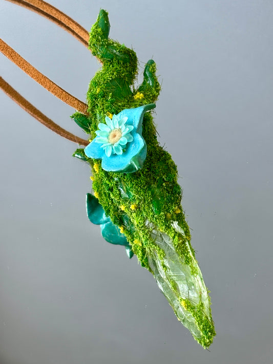 Fairy Pact Crystal Pendant - Rooted Serenity - Handmade Crystal Pendant Necklace, artisan, botanical Jewelry Gift